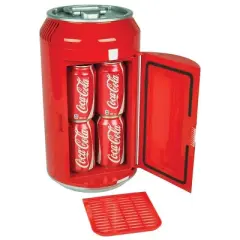 Coca-Cola 8 Can Portable Mini Fridge 12V DC 110V AC 5.4L Cooler - Red