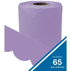 Carson Dellosa Education 65' Lilac Rolled Scalloped Bulletin Board Borders (1 roll)