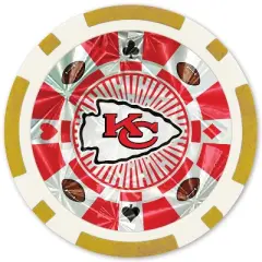 MasterPieces Casino Style 20 Piece 11.5 Gram Poker Chip Set NFL Kansas City Chiefs Gold Edition