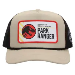 Jurassic Park Ingen Park Ranger Men&rsquo;s Tan Foam Trucker Hat