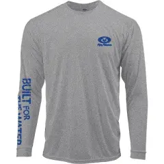 Flying Fisherman Built For Water Performance Long Sleeve T-Shirt - Gray