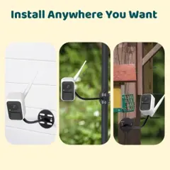 Birdfy HD Bird House Mountable Trail & Pet Camera With Solar Panel White & Black