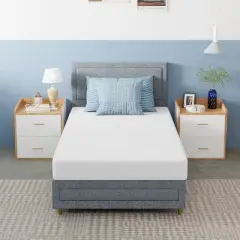 FDW 6 Inch Bamboo Charcoal Gel Memory Foam Mattress,Green Tea Memory Foam Mattress with More Convenient Box Packaging,CertiPUR-US Certified