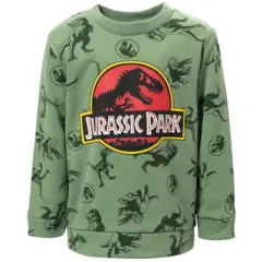 Jurassic World Fleece Pullover Sweatshirt & Pants Green / Grey 