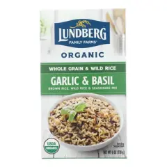 Lundberg Organic Whole Grain Garlic and Basil Rice & Wild Rice - Case of 6/6 oz