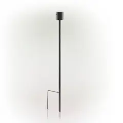 31" Iron Gazing Globe Metal Stand Garden Stake Black - Alpine Corporation