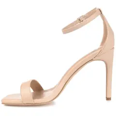 Journee Collection Womens Everton Tru Comfort Foam Open Toe High Stiletto Pumps Nude 10