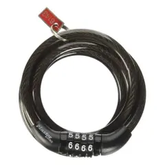 Master Lock Bike Combo Dl Bike Combo Lock: Black Cable Chain Combination, Lifetime Warranty, 4.8" Width