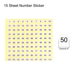 Unique Bargains Office Home Warehouse Self-Adhesive 1 to 100 Number Stickers