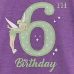 Girl's Peter Pan Tinker Bell 6th Birthday T-Shirt