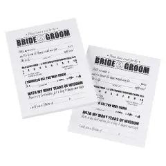 50ct Note Cards for The Bride and Groom White