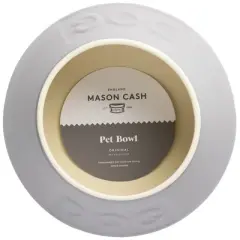 Mason Cash: Non-Tip Dog Bowl, Grey, 8.3", 54oz, Food & Water Angled Dish