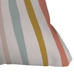 26"x26" Deny Designs Menina Lisboa Summer Colorful Stripes Square Outdoor Throw Pillow Pink