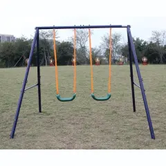 JANSNO 2 Station Swing Set for Children