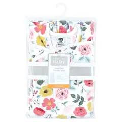 Hudson Baby Infant Girl Convertible Swaddle Sleep Sack, Modern Botanical