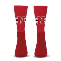 NCAA Nebraska Cornhuskers Streak Team Color Crew Socks - L