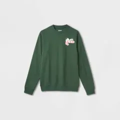 Adult's Peanuts Graphic Sweatshirt - Dark Green