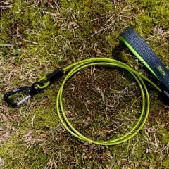 Mighty Paw Chew-Proof Dog Leash | 6ft Braided Steel Cable, Padded Handle, Green