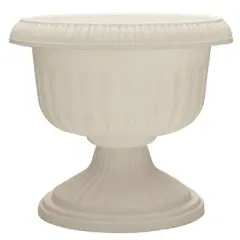 Southern Patio Dynamic Outdoor 18" Resin Grecian Urn Planter Pot, White