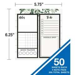 Carson Dellosa Education Farmhouse Notepad Set, Set of 4