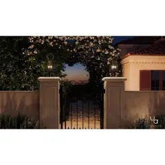 Urban Ambiance Luxury Modern Farmhouse Outdoor Post/Pier Light,  27"H x 11.25"W,  Olde Bronze Finish, UHP1004