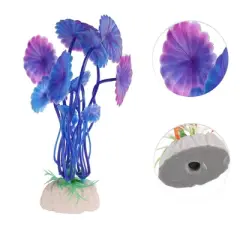 Unique Bargains Aquarium Plants Decor Fish Tank Plant Artificial Aquarium Plants 10 Pcs