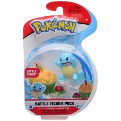 Jazwares, Inc. Pokemon 2 Inch Battle Figure Pack | Squirtle vs. Appletun