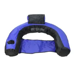 Swimline 28" Inflatable Floating 1-Person U-Seat Swimming Pool Lounger - Purple/Black