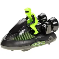 Link Set of 2 Stunt Remote Control RC Battle Duo Bumper Cars With Drivers - Green and Red