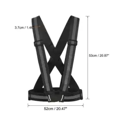 Unique Bargains Reflective Vest Adjustable 360 Degree High Visibility Safety Vest for Cycling Running Walking