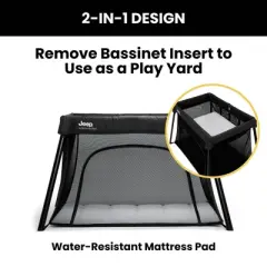 Jeep Horizon Compact Travel 2-in-1 Playard and Bassinet