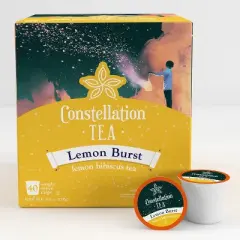 Constellation Tea Lemon Hibiscus Tea Pods, Keurig 2.0, (Lemon Burst) 40 Count