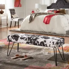 Hewett Metal Bench Light Brown - Inspire Q