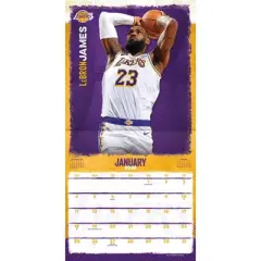 Los Angeles Lakers 2026 12"x12" Wall Calendar