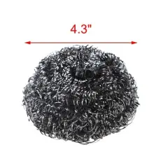 Unique Bargains Stainless Steel Round Scouring Pad Silver