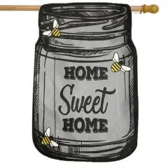 Briarwood Lane Home Sweet Home Mason Jar Burlap House Flag Bees Double-Sided 28" x 40"