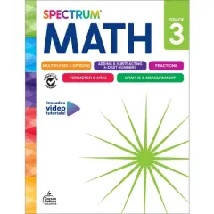 Spectrum Math Workbook, Grade 3 - by  Spectrum & Carson Dellosa Education (Paperback)