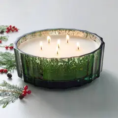 Mercury Glass Balsam & Berry Jar Christmas Candle Green 32oz - Hearth & Hand&trade; with Magnolia