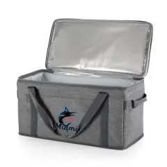 MLB Miami Marlins 64 Can Collapsible Cooler - Heathered Gray