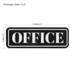 Unique Bargains Acrylic Self-Adhesive Flat Waterproof Business Office Sign