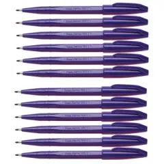 Pentel Sign Pen, Violet, Pack of 12