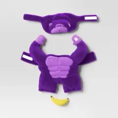 Halloween Gorilla Dog and Cat Frontal Costume with Banana Toy - Hyde and EEK! Boutique&trade;