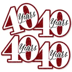 Big Dot of Happiness We Still Do - 40th Wedding Anniversary - Decorations DIY Anniversary Party Essentials - Set of 20