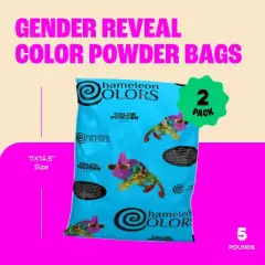 Chameleon Colors Gender Reveal Powder - Easy-Open Bags of Color Chalk Powder -  2 Pack of 5 Lb Bags