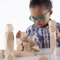 Guidecraft Wood Stackers: Standing Stones - Set of 20