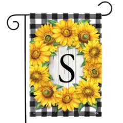 Briarwood Lane Everyday Garden Flag 12x18 For Outdoor Sunflowers Monogram S Garden Flag Flags For Outside