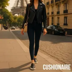 CUSHIONAIRE Faze Women&rsquo;s Quilted Slip-On Sneaker &ndash; Faux Leather Casual Shoe with Memory Foam Insole & Rubber Outsole