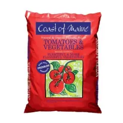 Coast of Maine OMRI Listed Tomato and Vegetable Plant Potting Soil Compost Blend for Container Gardens and Flower Pots, 20 Quart Bag (2 Pack)