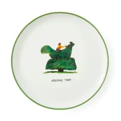 Spode Kit Kemp Doodle 10.7" Cake Stand, Keeping Trim Tagline, Fine China, Dishwasher Safe, Elegant Presentation, For Showcasing Cakes & Pastries