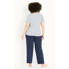 Women's Plus Size Snowflake Sleep Set - ink | EVANS